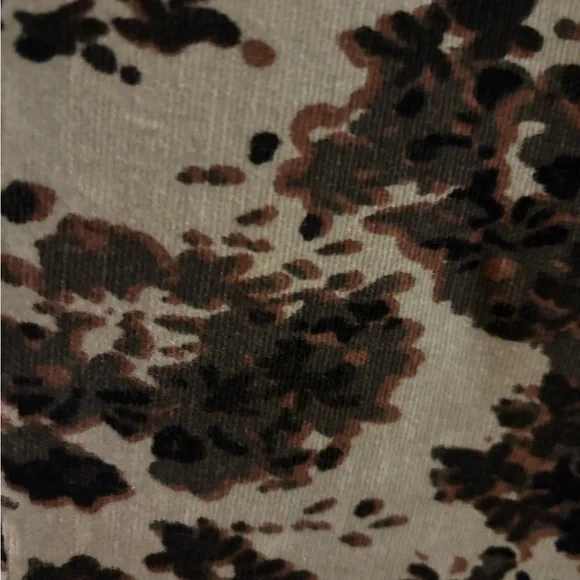 Pilcro Anthropologie High Rise Skinny Camo Floral Corduroy Pants Size 30 - Picture 6 of 8